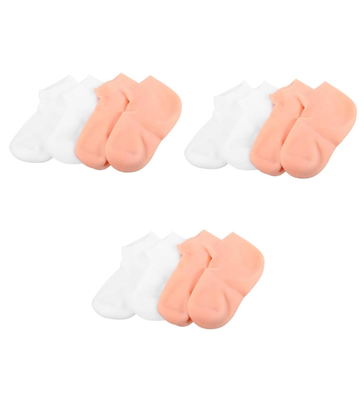 minkissy 6 Pairs Exfoliating Moisturizing Socks Moisture Socks Lotion Socks Overnight Heel Socks for Dry Cracked Dry Cracked feet Socks Sleep Socks Girl Cover sebs Pedicure - Buy Online on GoSupps.com