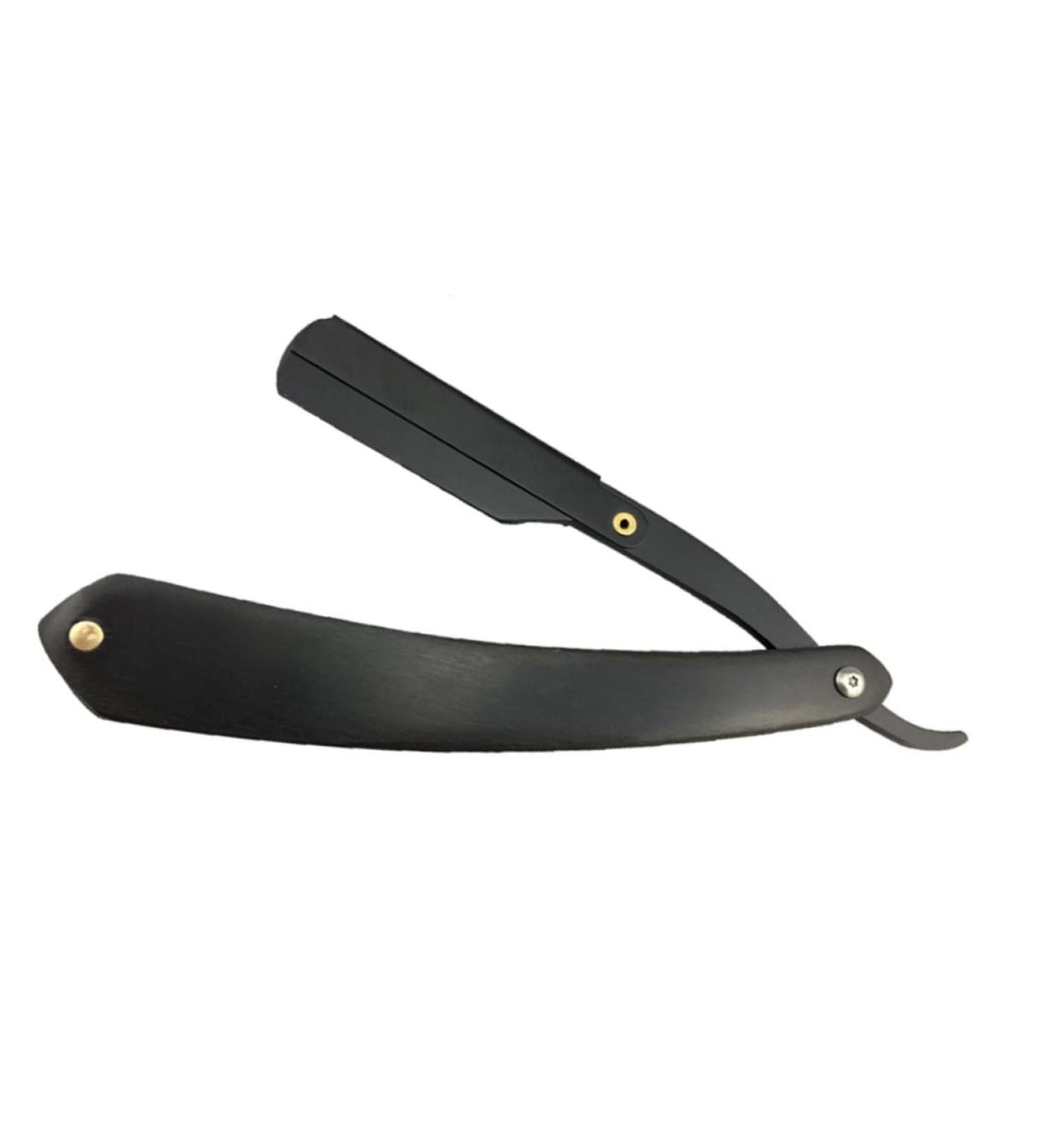 Minkissy Men's Folding Razor with Wooden Handle - Premium Metal Eyebrow Knife & Grooming Tool for Men - Buy Online on GoSupps.com