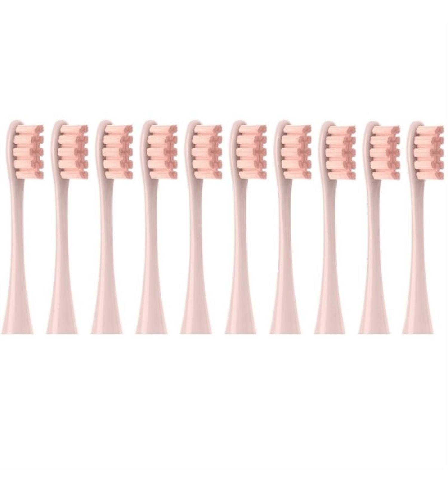 Buy Electric Toothbrush Replacement Heads - 10 Pink Brush Heads for Effective Oral Care | International Shipping Available - Buy Online on GoSupps.com
