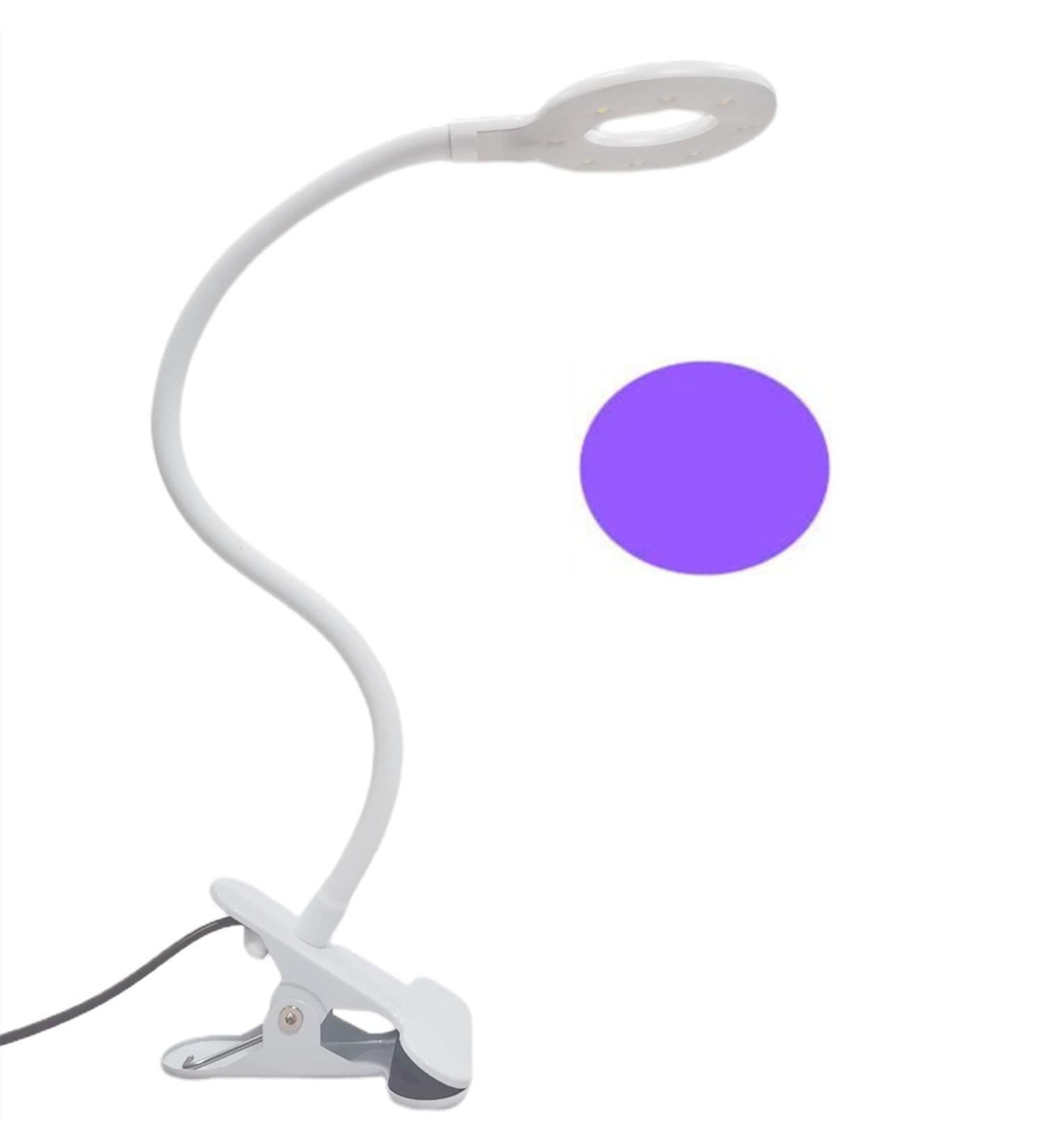 Lishumei 16W Mini USB UV LED Nail Lamp Dryer - Gel Nail Curing Light Fixture with Flexible Gooseneck Cord, 8 UV/LED Beads - White Round Head - Buy Online on GoSupps.com