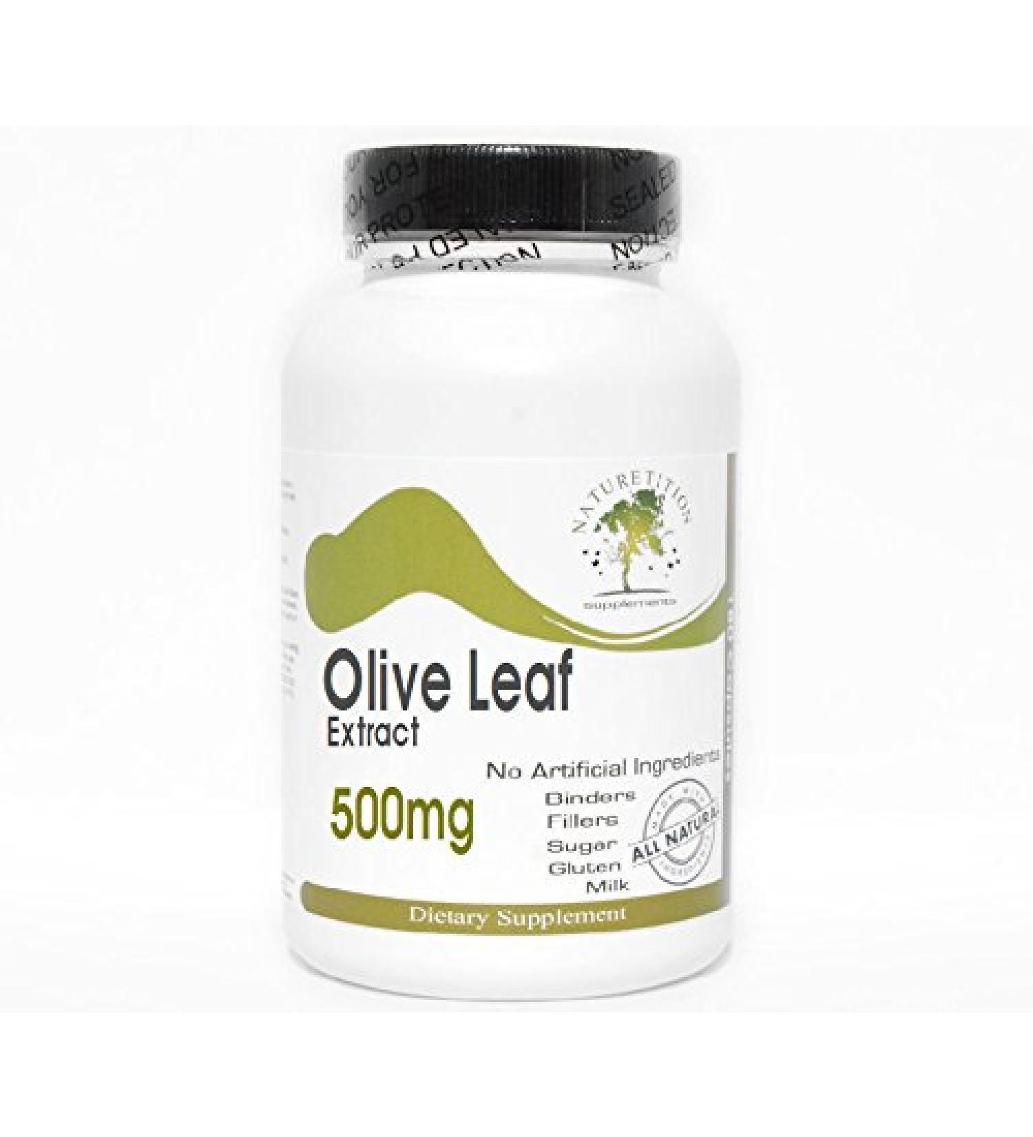 Olive Leaf Extract 500mg 100 Capsules - No Additives Naturetition Supplements