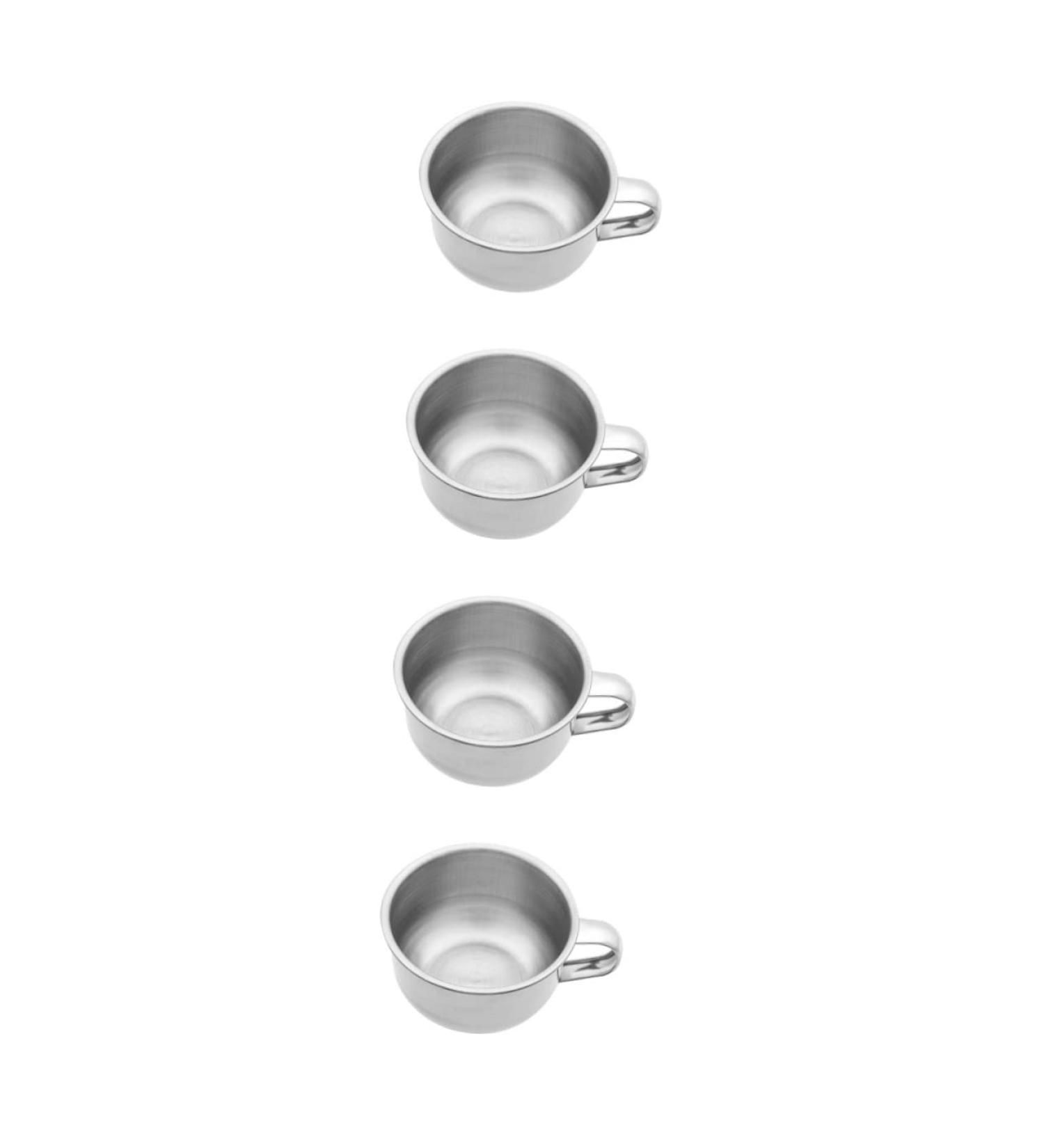4-Piece Stainless Steel Shaving Bowl Set - Perfect Gift for Men | International Shipping Available - Buy Online on GoSupps.com