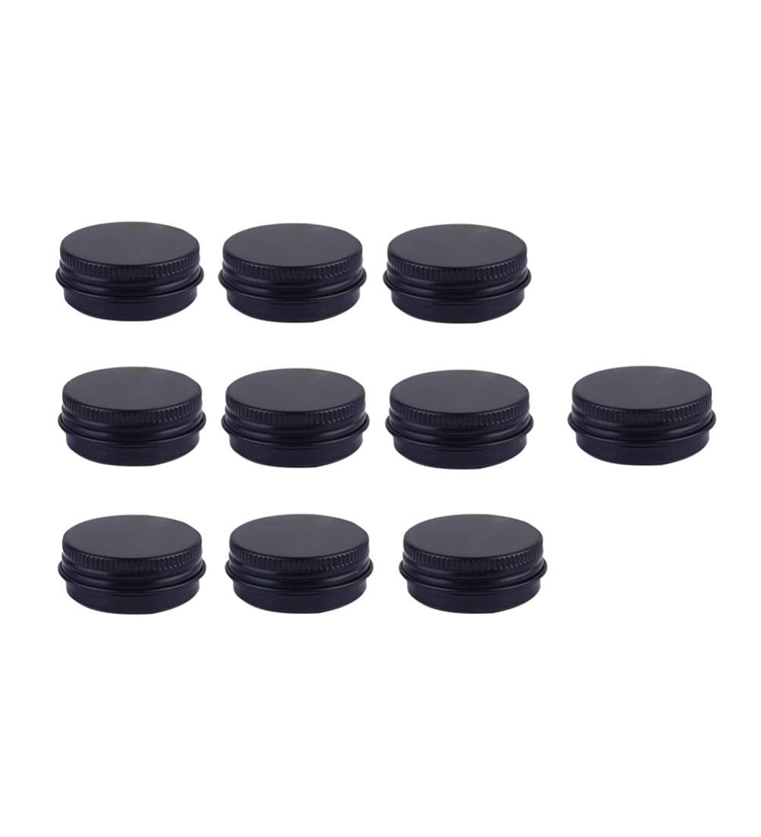 Minkissy 20 Pieces 30 ml Aluminium tin jar refillable Container Cosmetic Small tin Round Lip Balm tin can be Used for Salve Spices or Sweets - Buy Online on GoSupps.com