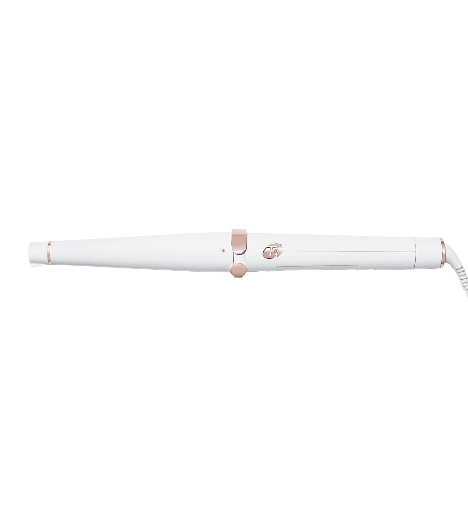 T3 SinglePass Curl Professional Curling Iron - Long Barrel Ceramic Iron with Adjustable Heat for Shiny Curls & Waves | 2 Piece Set White/Rose Gold - International Shipping Available - Buy Online on GoSupps.com