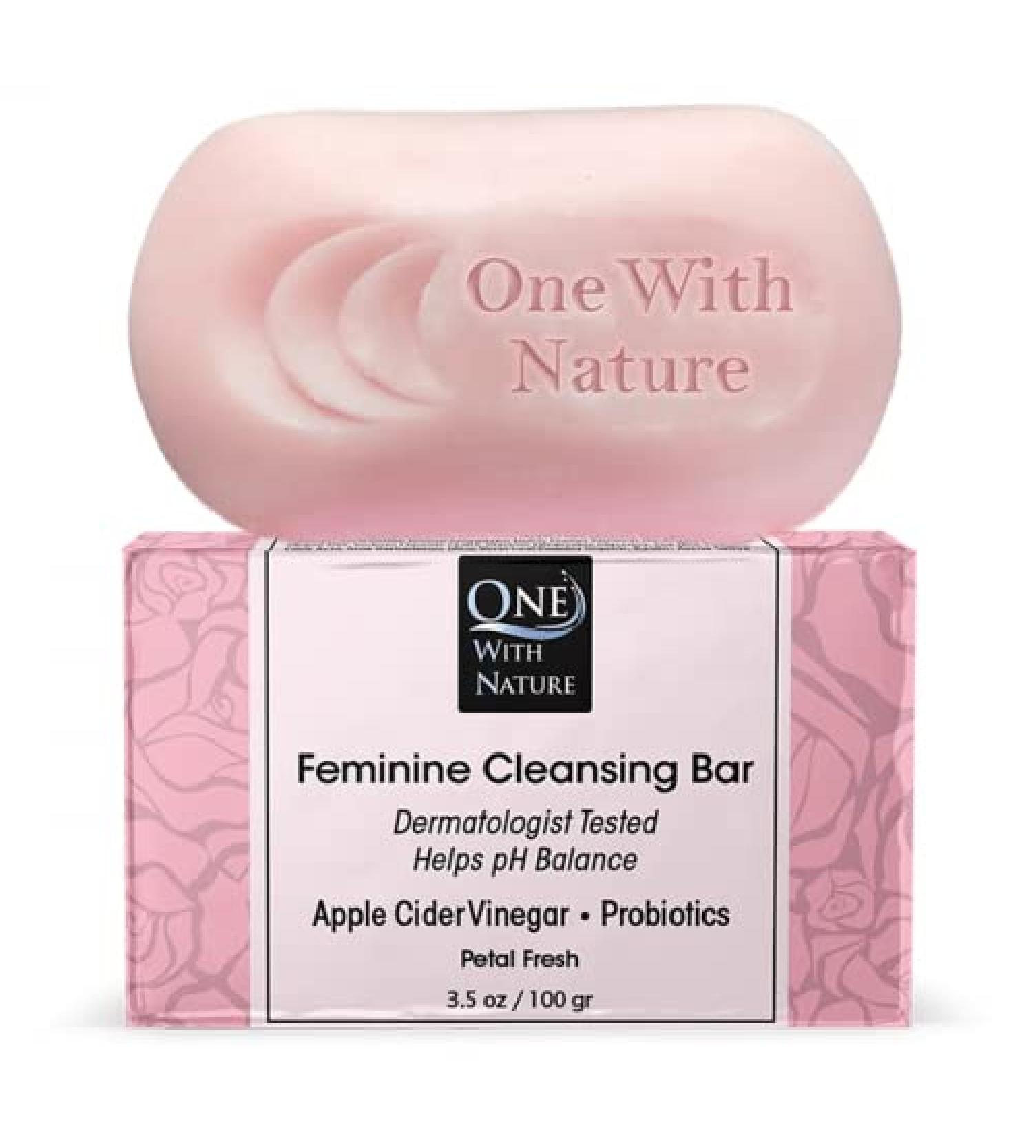 One With Nature Feminine Cleansing Bar Soap Petal Fresh 3.5 oz Bar Soap