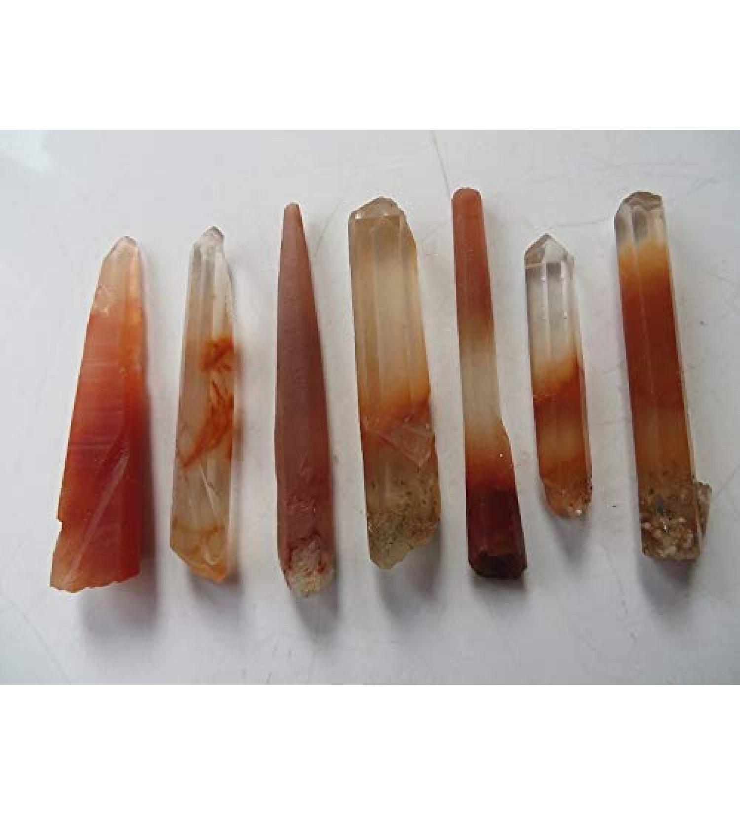 7PCS Natural Red Tall and Slender Quartz Crystal Specimens 38g JZIGTDEM - Buy Online on GoSupps.com