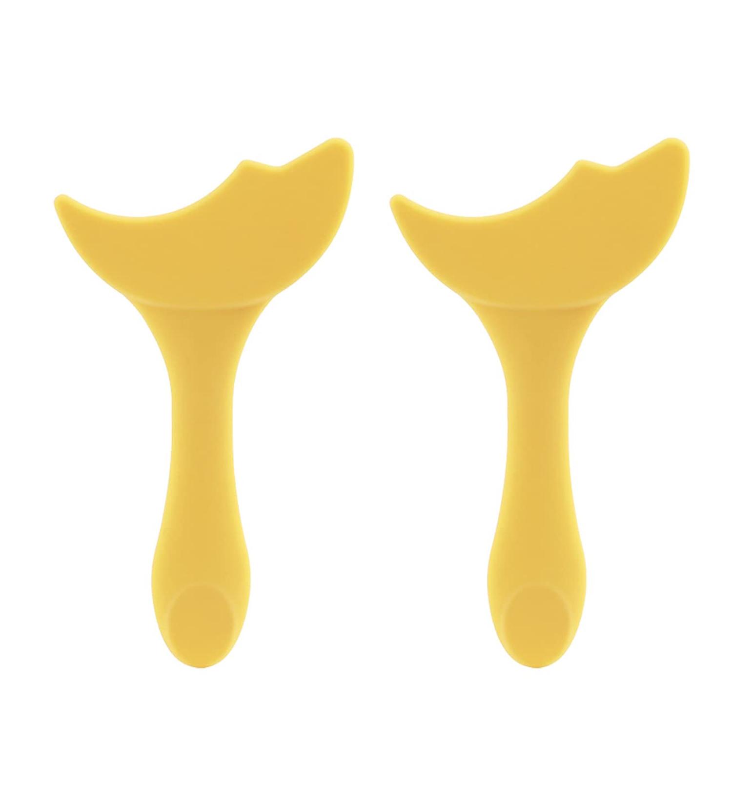 SHANPIN Winged Eyeline Silicone Tool - Easy Eyeline Applicator & Mascara Brush for Beginners (2pcs Yellow) | Buy Now for International Shipping - Buy Online on GoSupps.com