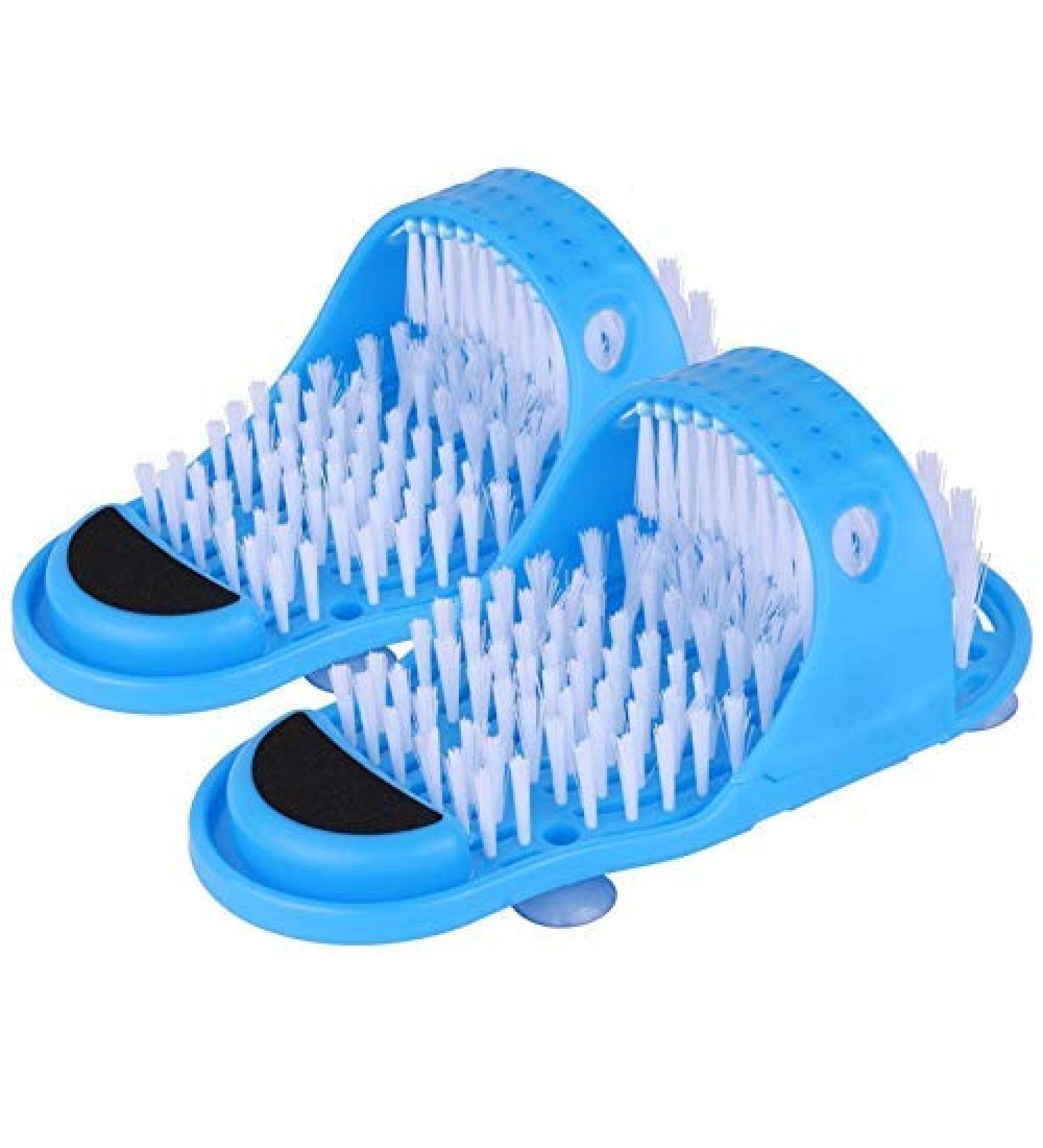 Bulary 2-Pack Foot Massager Slippers & Cleaner Brush - Spa Shower Sandals for Relaxation & Exfoliation - Buy Online on GoSupps.com