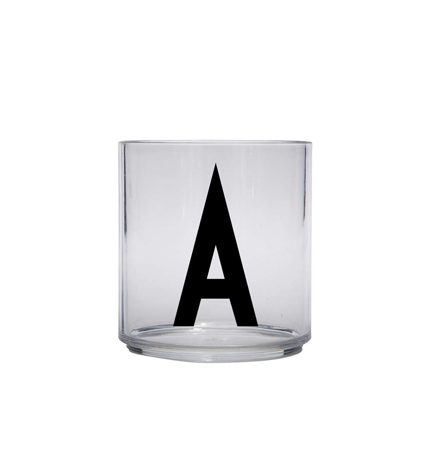 Design Letters Tritan Dinnerware Cups for Kids A-Z 6 Oz| Kids Glass Designed in Denmark for Baby feeding | Toddler Cup for Drinking | Unbreakable Tableware for Baby|Stackable Tumbler Cup BPA/BPS Free