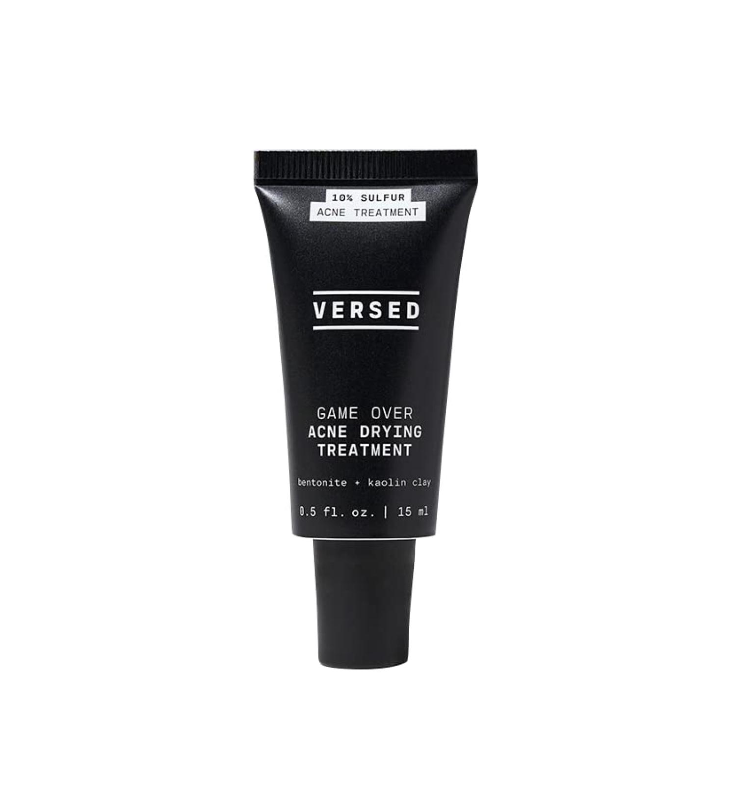 Versed Game Over Acne Drying Treatment - Sulfur, Bentonite, and Kaolin Clay - Vegan Acne Treatment Cream (0.5 fl oz) - Buy Online on GoSupps.com