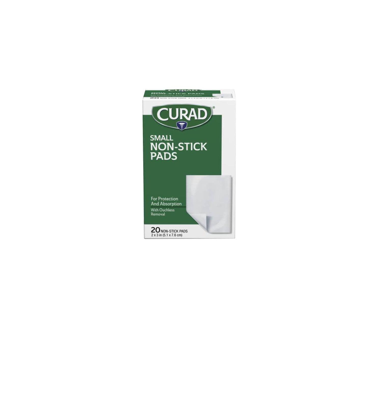 Curad Non-Stick Pads 2x3 Inch (5.1x7.6 cm) - 20 Count | Non-Adherent Wound Dressing - Buy Online on GoSupps.com