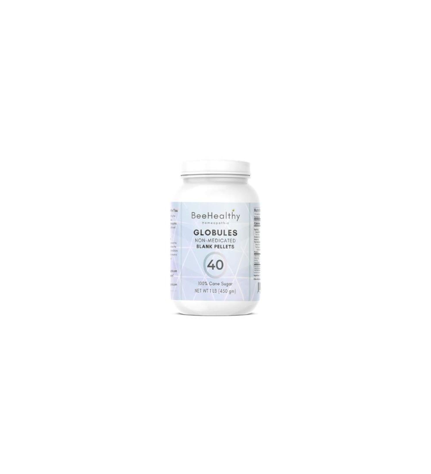 Buy HGB BeeHealthy Homeopathic Blank Pellets #40 - 1LB Jar | 100% Pure Cane Sugar for Optimal Health - Buy Online on GoSupps.com