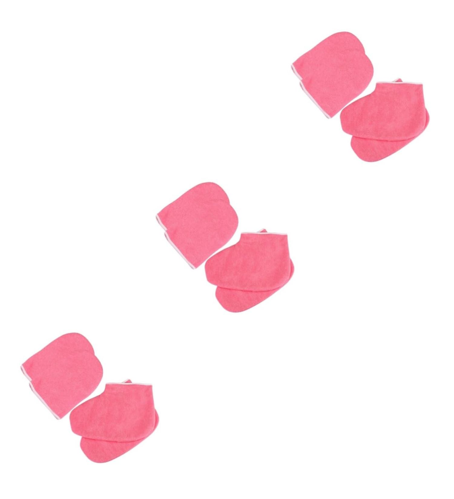 FOMIYES 3 Sets Foot Gloves Nail Tech Accessories Nursing Accessories Wax Bath Foot Hand Cover Paraffin Wax Booties Cozies Hand and Foot Liners Nail Art Accessories Red Combination Set Care - Buy Online on GoSupps.com
