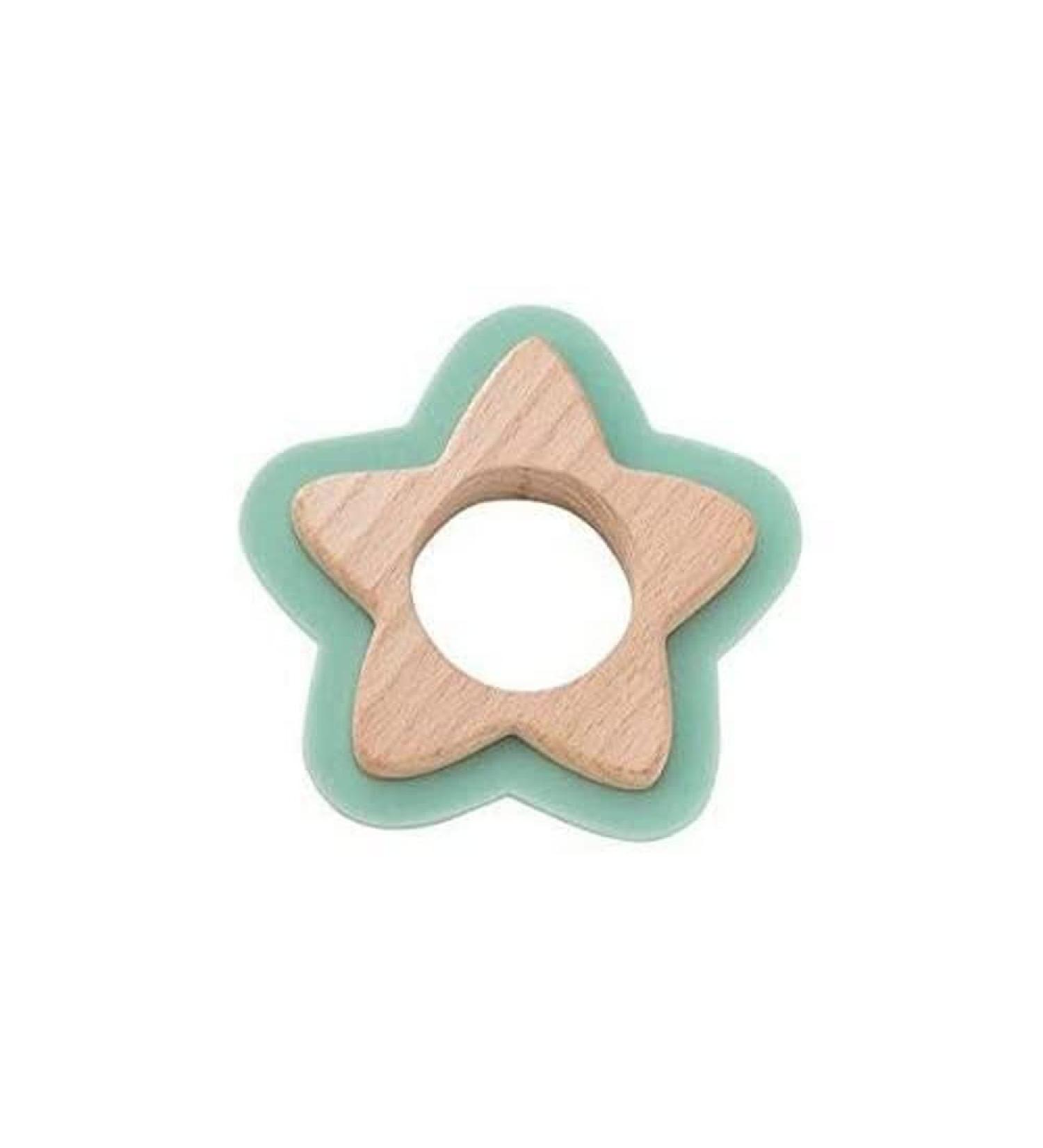 Toy sensory teether star (green)
