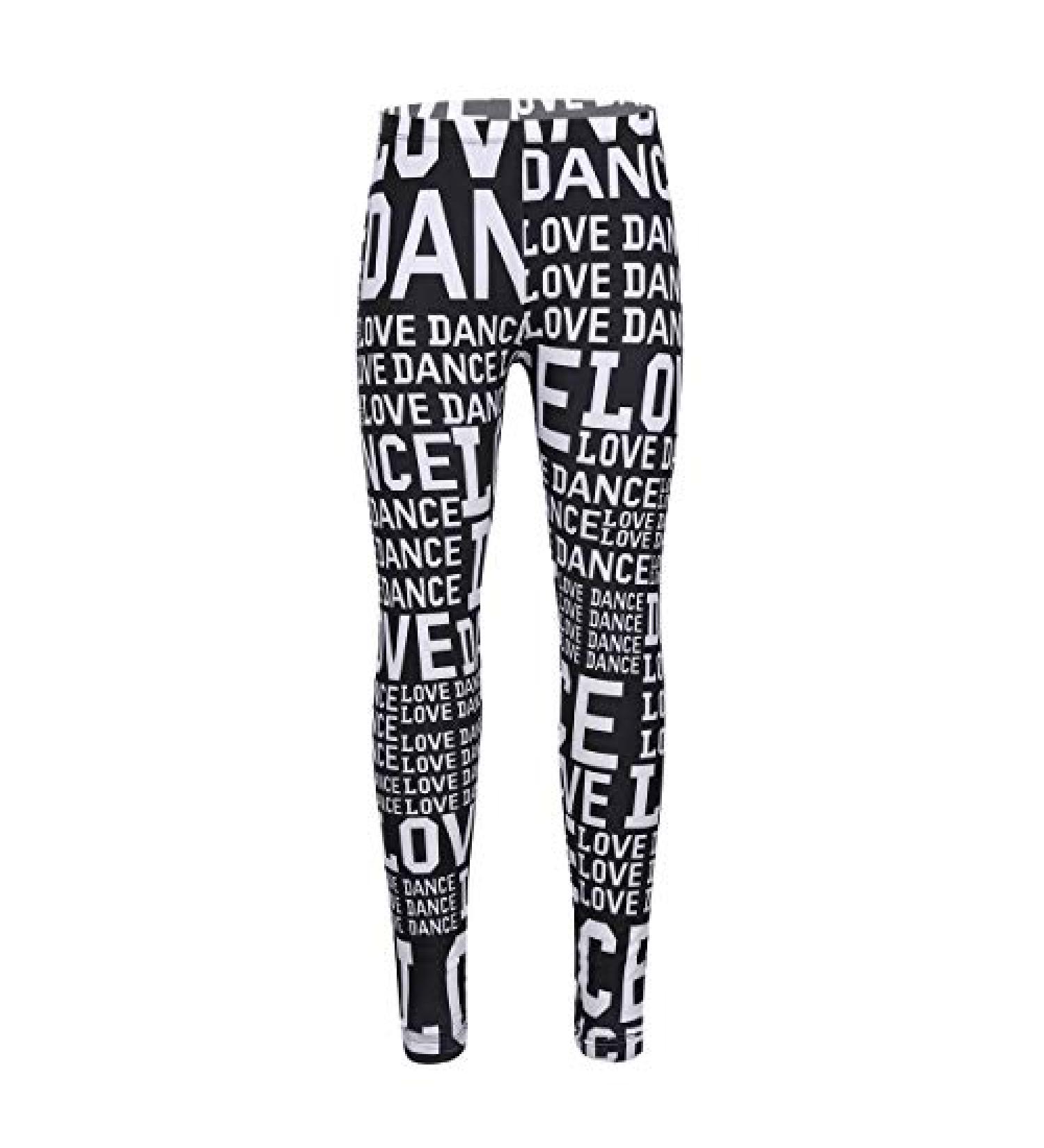Moily Girls Love Dance Printed Legging Pants - Black&White - Size 10 - Buy Online on GoSupps.com