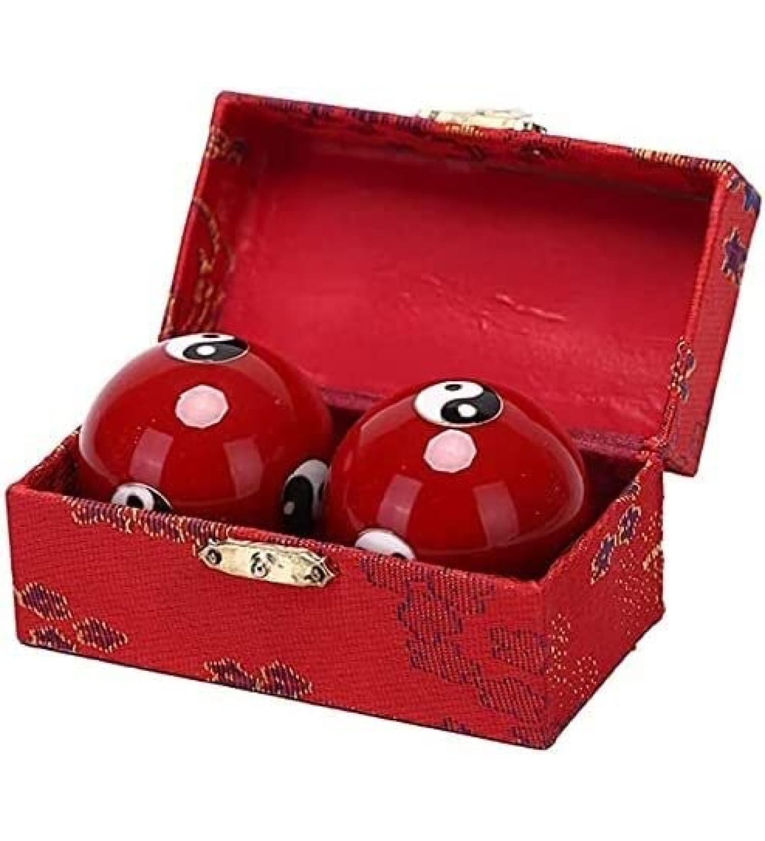 Baoding Balls Set for Adults - Chinese Massage & Meditation Balls for Relaxation & Stress Relief | Yin-Yang Therapy - Buy Online on GoSupps.com