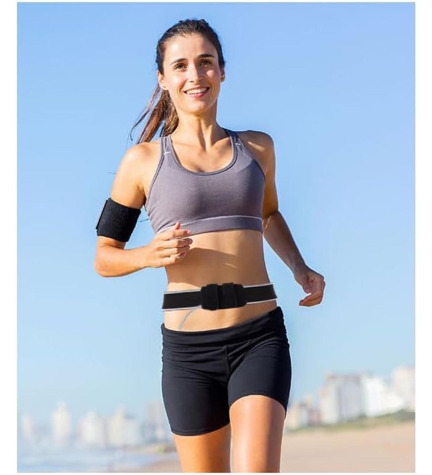Breathable Insulin Pump Belt | Adjustable Diabetic Running Holder for Men & Women - Black - Buy Online on GoSupps.com