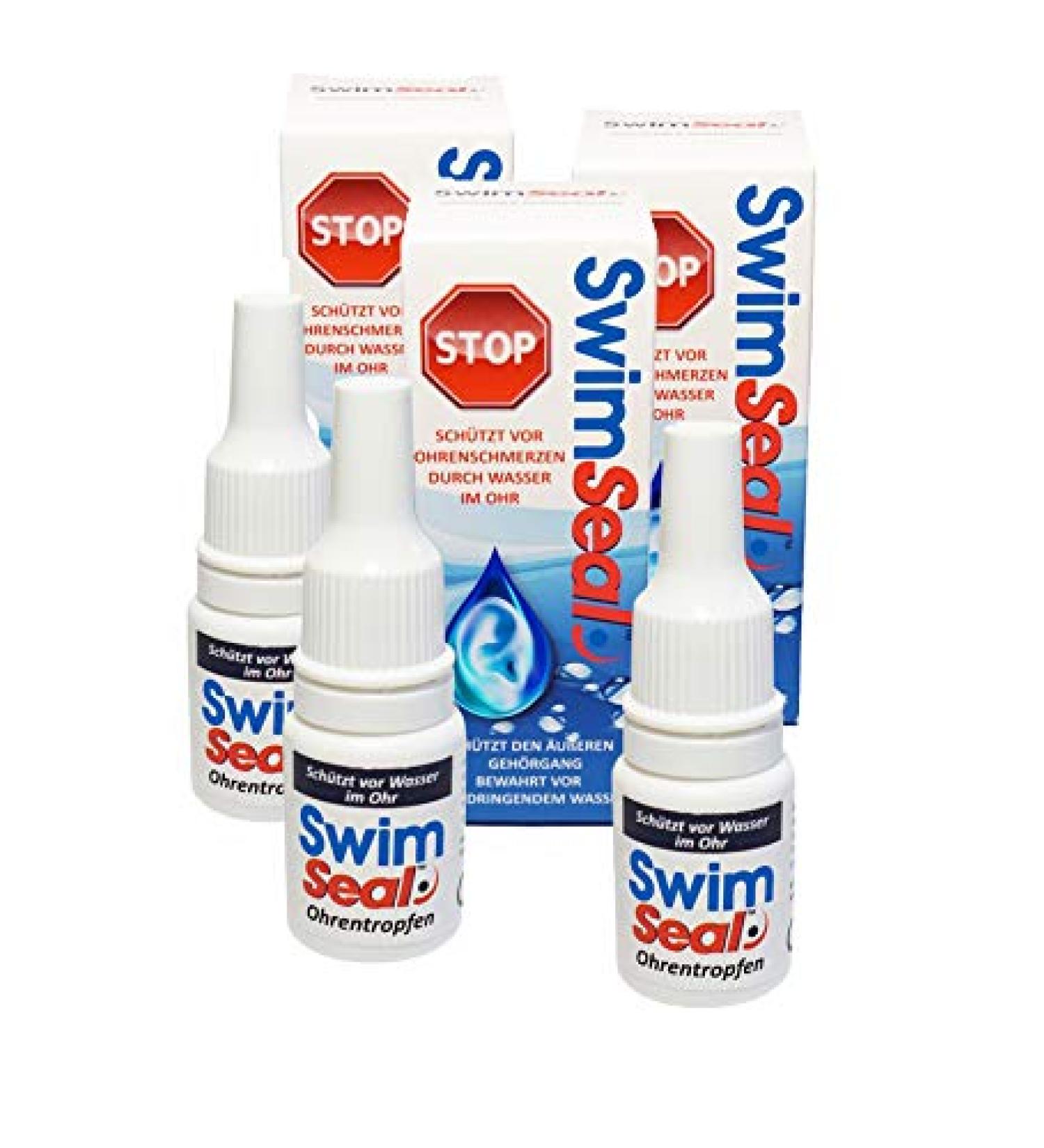 Swimseal Ear Drops - Protect Against Water for Swimming Diving & More - 3 Pack for All Ages - Buy Online on GoSupps.com