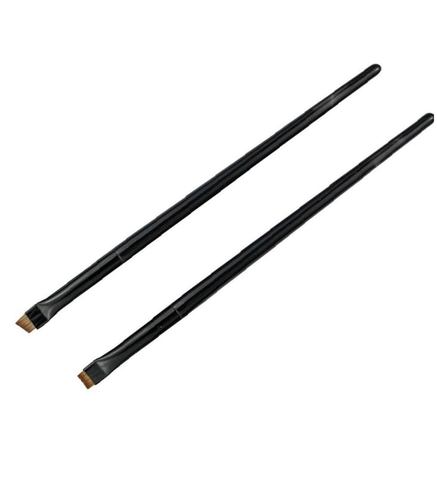 Tossper 2-Piece Professional Makeup Brush Set | Angled Eyebrow & Flat Eyeliner Brushes for Flawless Beauty - Buy Online on GoSupps.com