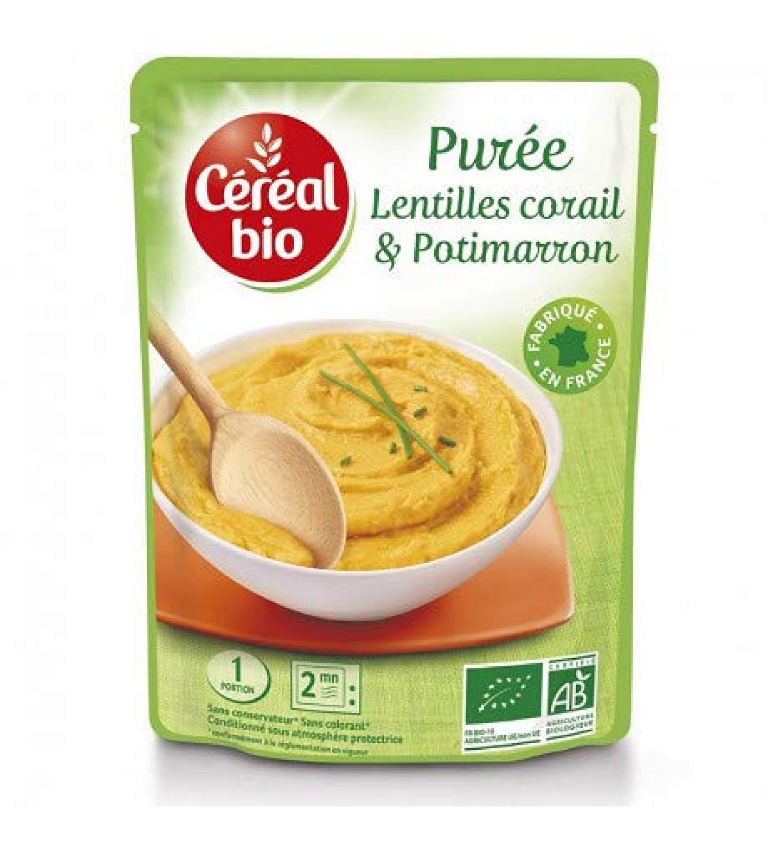 CEREAL BIO - Pumpkin Coral Lentil Puree 250G - Pack of 4 - free delivery