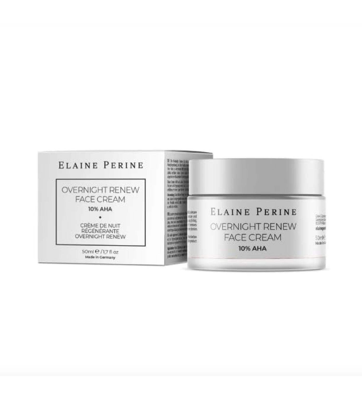 Face Night Cream Exfoliating 10% AHA Blemished Skin Open Pores Remove Pimples Face Scrub 50ml - by Elaine Perine Made in Germany