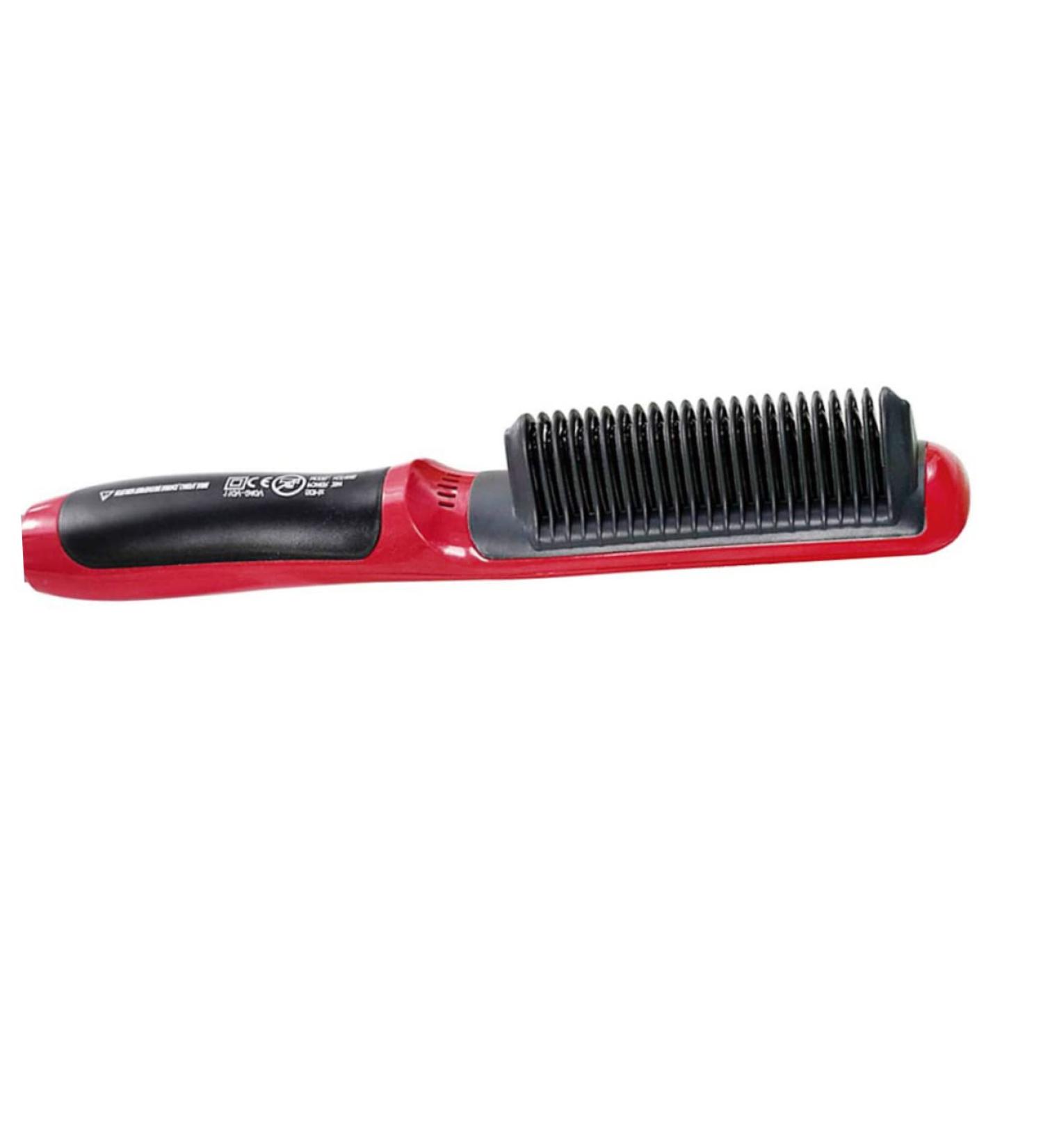 Electric Beard Comb - Portable Hair Straightener & Styling Tool | Red Electric Hairdressing Comb for Men - Buy Online on GoSupps.com