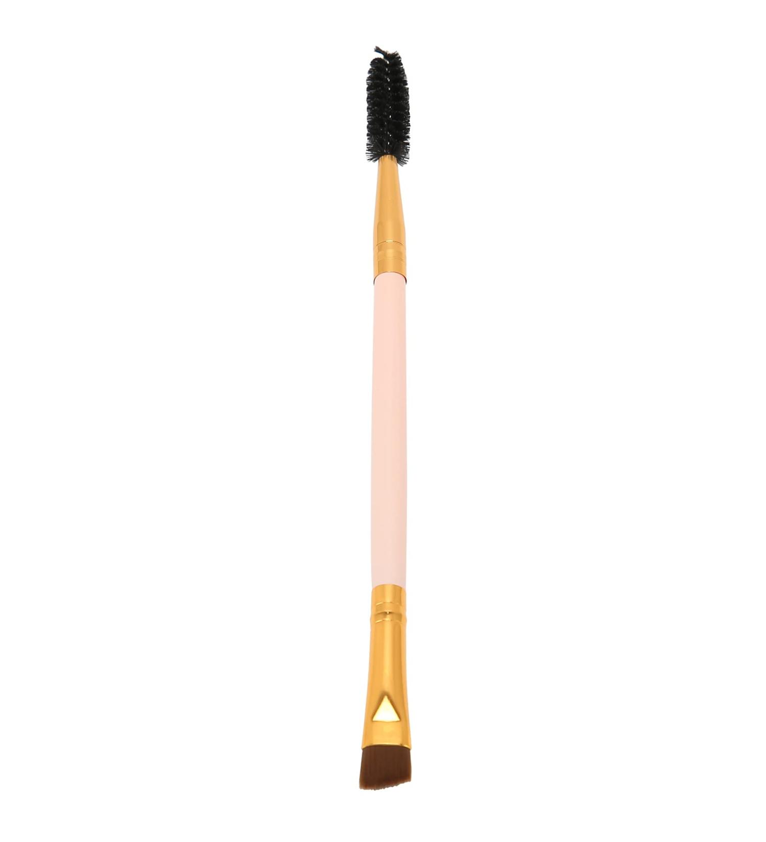 Verdant Touch Eyelash Brush Double Ended Eyebrow Eyelash Brush Angled Brow Makeup Cosmetic BrushPink - Buy Online on GoSupps.com