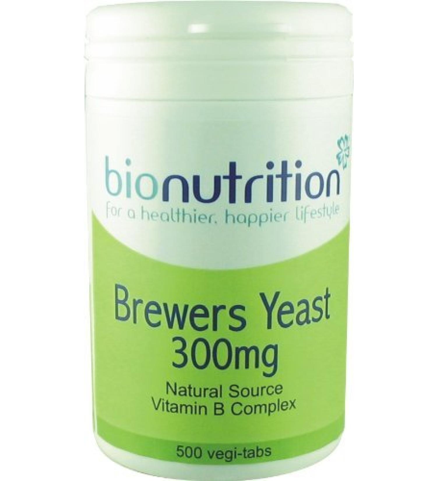 Bio Nutrition Brewers Yeast 300mg : Natural B Vitamins Supplement : 500 vegi-tabs