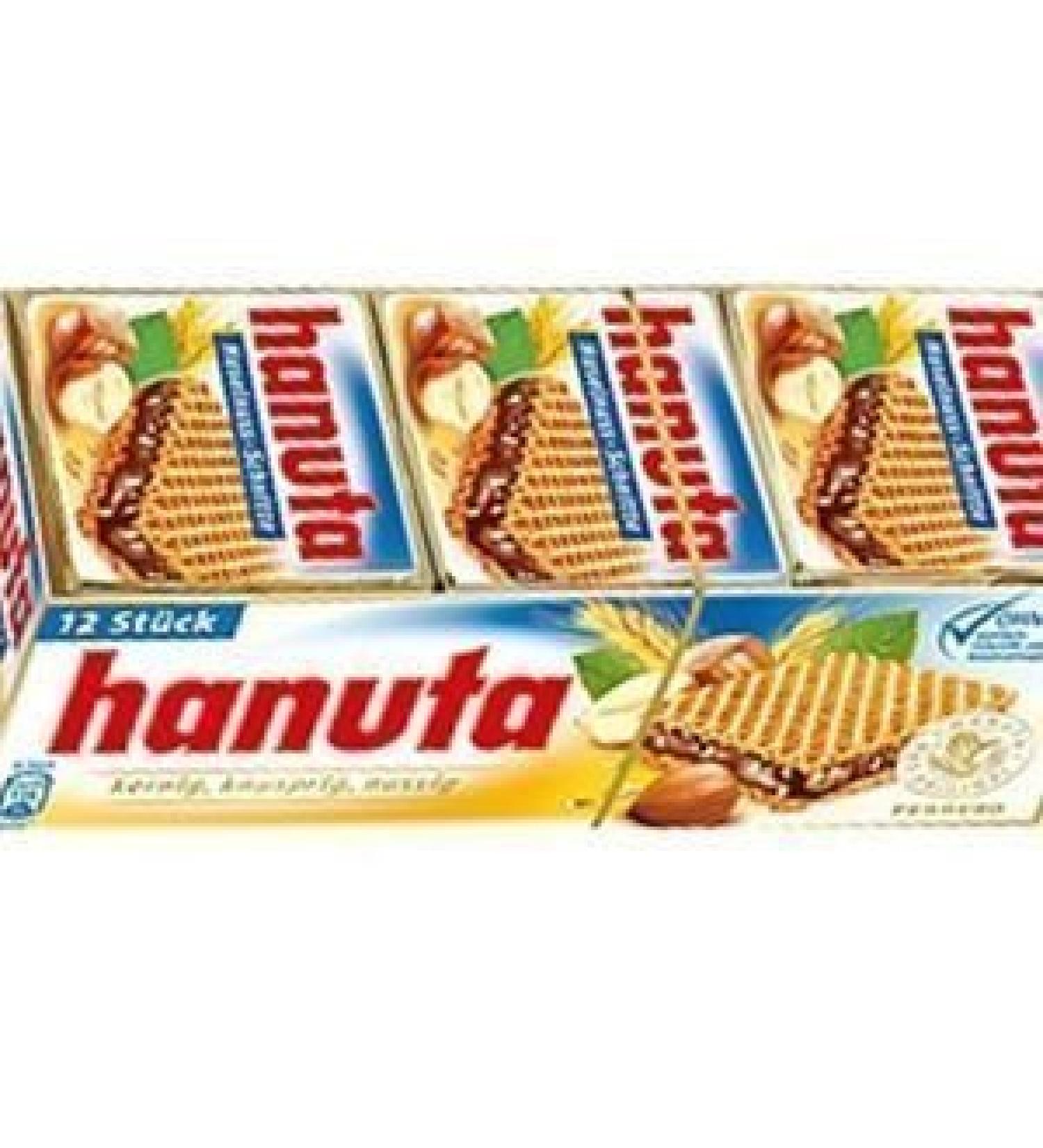 HANUTA Crispy WAFERS 72 Pieces (36 x 2) with Total 1500 Grams