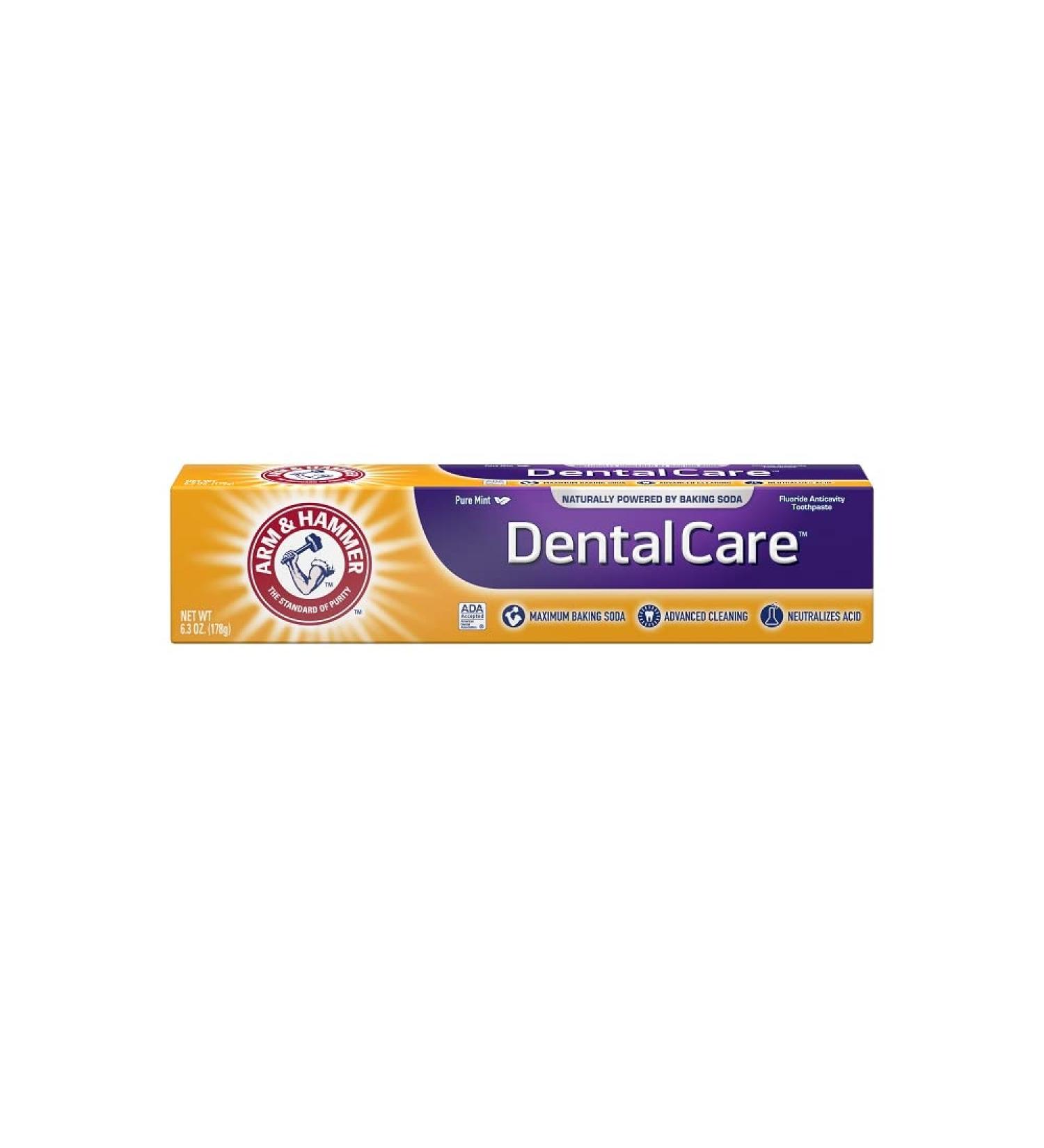 ARM & HAMMER Dental Care Fluoride Toothpaste Advance Cleaning Maximum Strength Fresh Mint 6.30 oz (Pack of 6) - Packaging May Vary