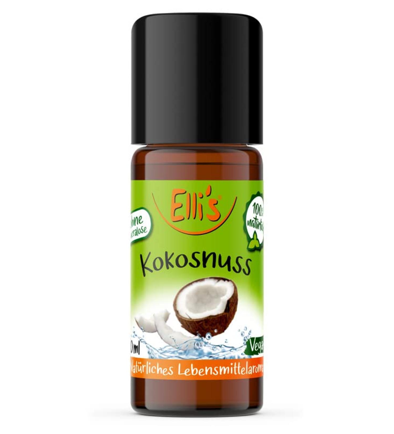 Ellis Flavors Coconut Natural Food Aroma - Vegan & Natural Aroma Concentrate for Dishes & Drinks | 10 ml - Buy Online on GoSupps.com