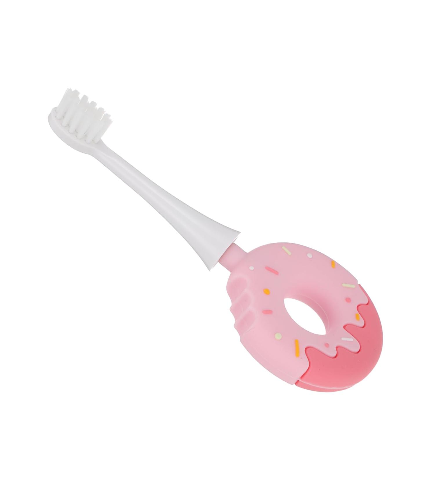 KOMBIUDA Pink Toothbrush - Soft Silica Gel Child Cleaning Brush (1 Pack) - Ideal for Gentle Oral Care - Buy Online on GoSupps.com