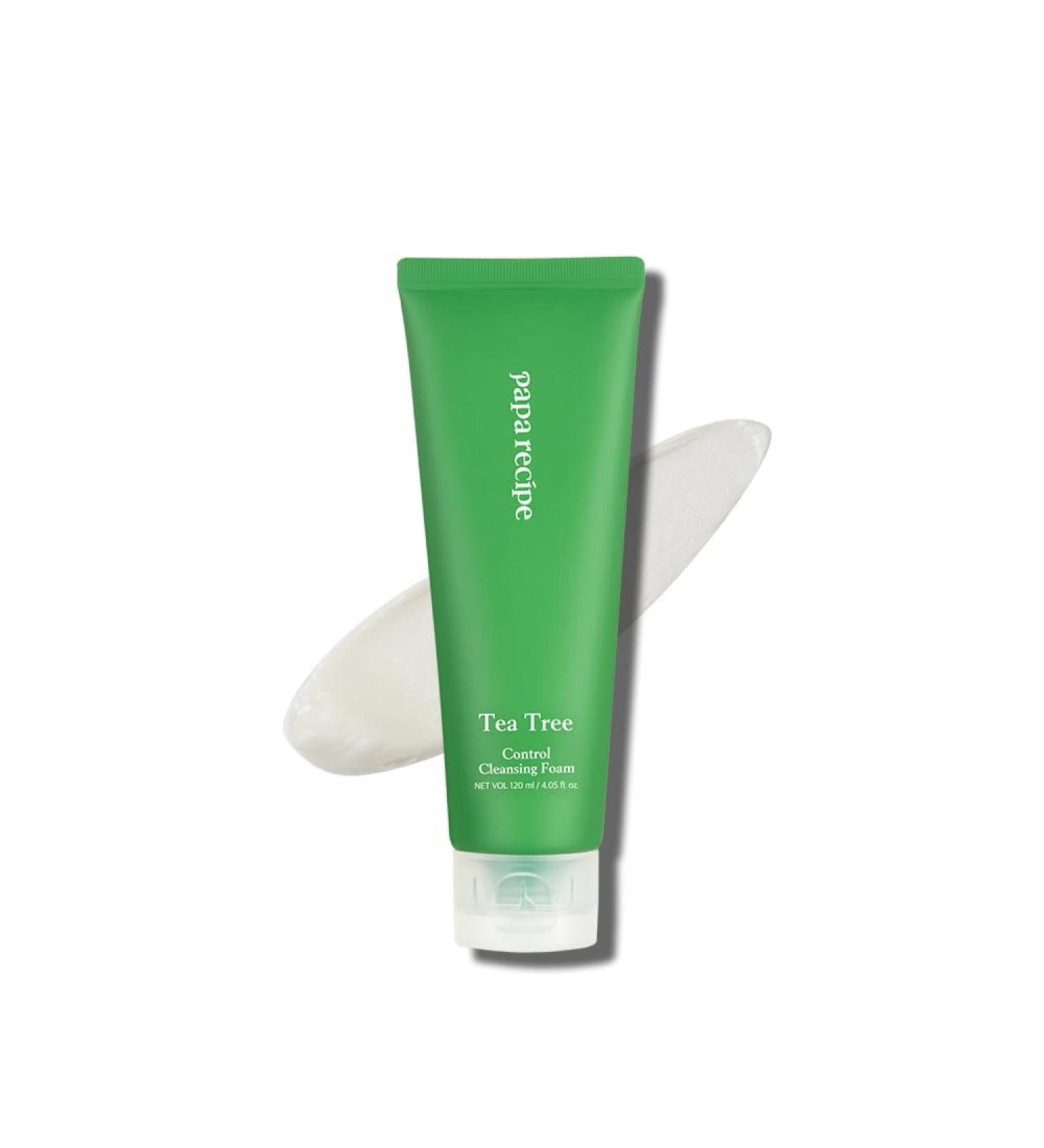 Papa Recipe Tea Tree Control Cleansing Foam(4.05fl oz/120ml) - Soothing & Hydrating Foaming Face Cleanser Gentle Exfoliating BHA Oil Control Sensitive Acne-Prone Skin Friendly Korean Face Wash - Buy Online on GoSupps.com