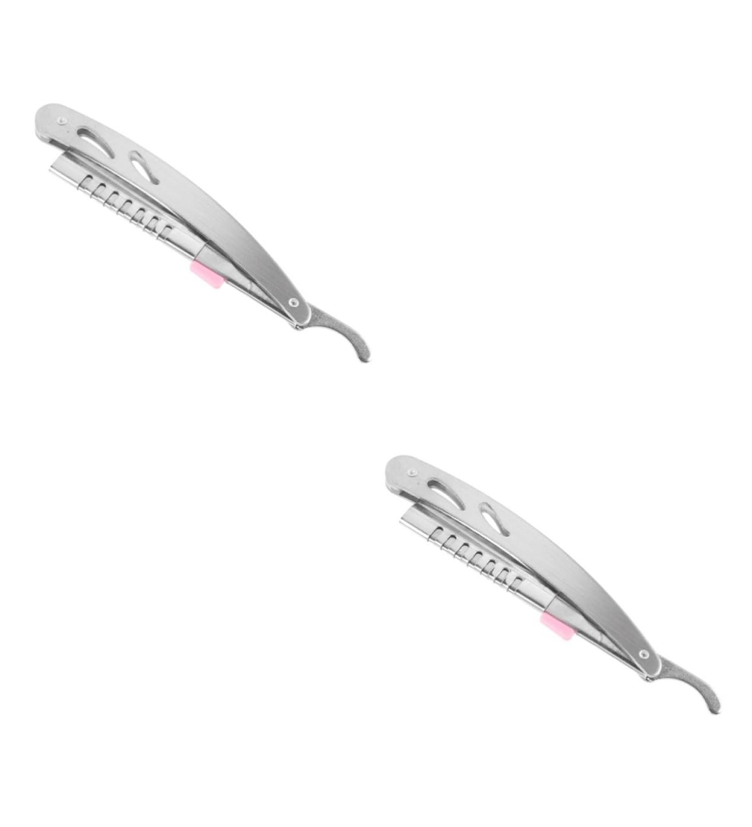Beaupretty 2-in-1 Hairdresser Razor & Eyebrow Shaping Tool - Secure Straight Edge Spatula for Precision Shaving | International Shipping Available - Buy Online on GoSupps.com