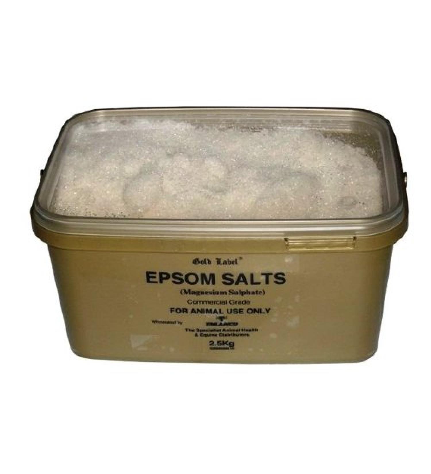 Epsom Salts From "Gold Label" Commercial Grade 2.5kg - To Be Mixed With Wheat Bran Pate.