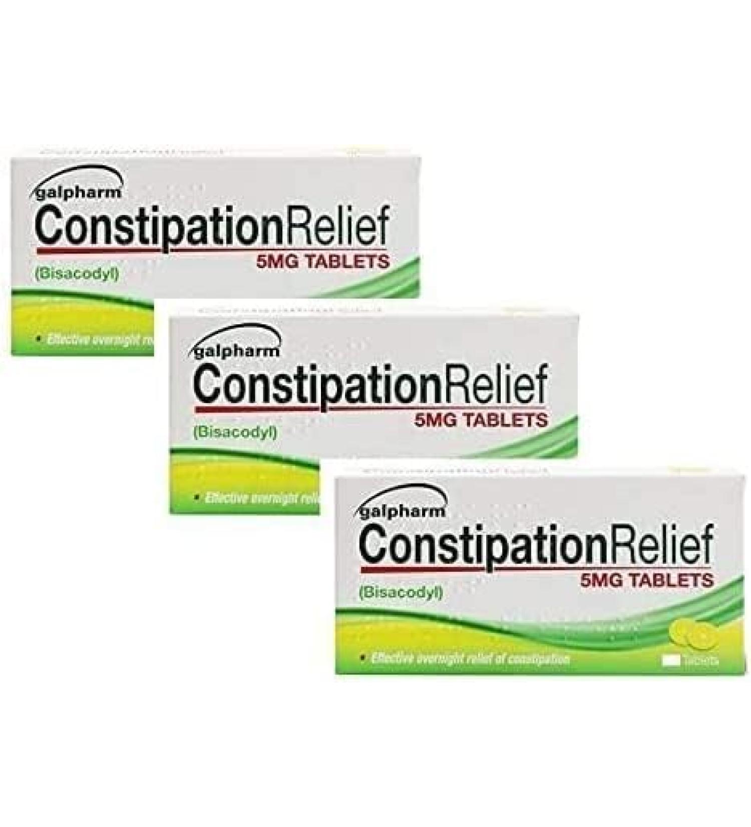 60 Tablets Galpharm Constipation Relief | 5mg Bisacodyl | Fast Overnight Relief - Buy Online on GoSupps.com