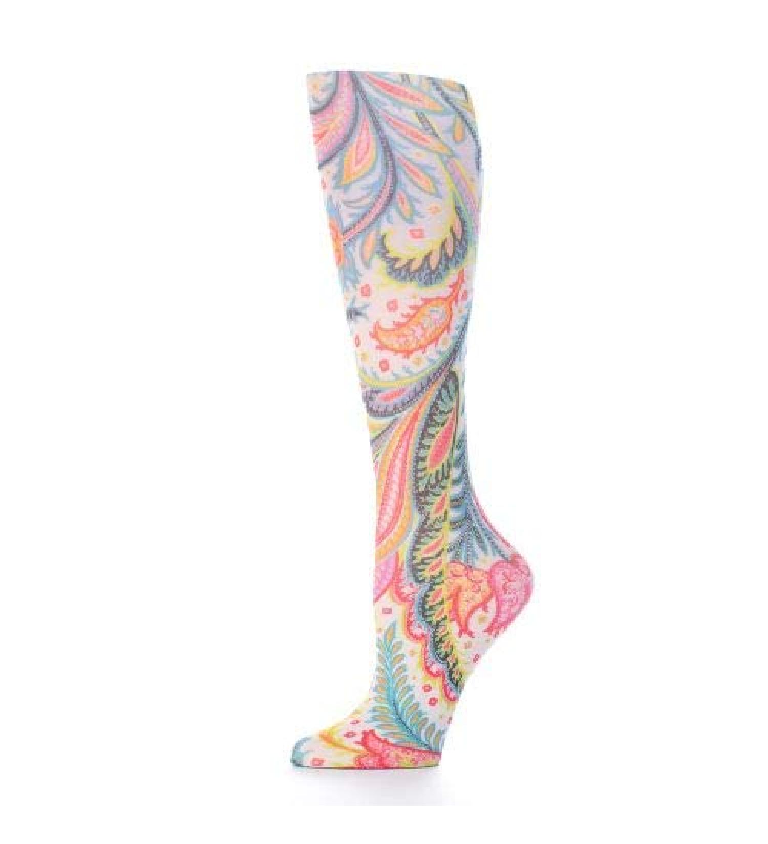 Red Moby Celeste-Stein-CMPSQ-3-2218 20-30 mmHg Compression Sock - Queen - Tropical Calypso