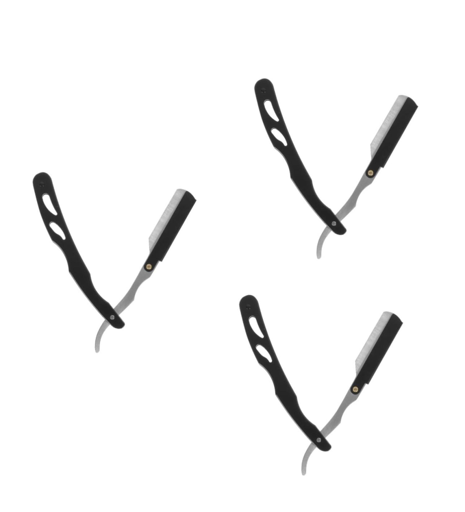 Beavorty 3-Pack Razor Set | Professional Barber Manual Razor & Sharp Eyebrow Trimmer | Old Fashioned Shaving Tools for Men - Buy Online on GoSupps.com