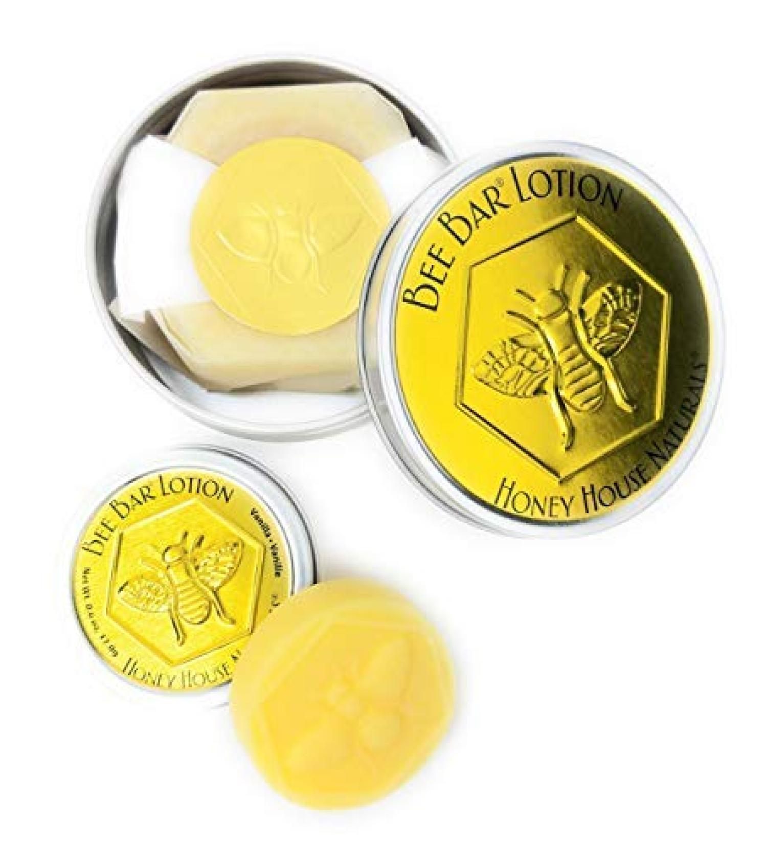 Bee Bar Honey House Naturals Duo - Vanilla 6oz & 2oz All Natural Moisturizing Lotion Bar | Infused with Essential Oils | Made in USA - Buy Online on GoSupps.com