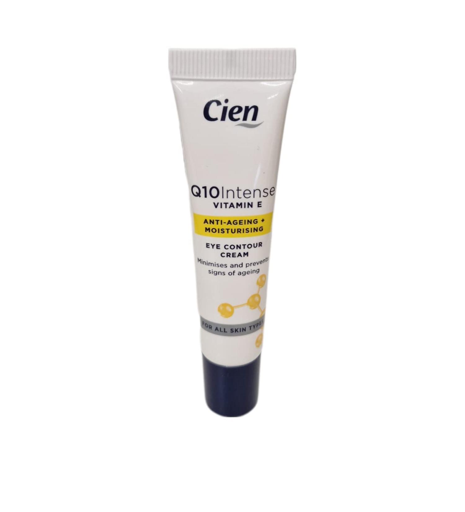 Cien Q10 Intense Vitamin E Anti-Ageing Moisturising Eye Contour Cream 15ml Reduce Wrinkles and Revitalize Your Eyes - Buy Online on GoSupps.com