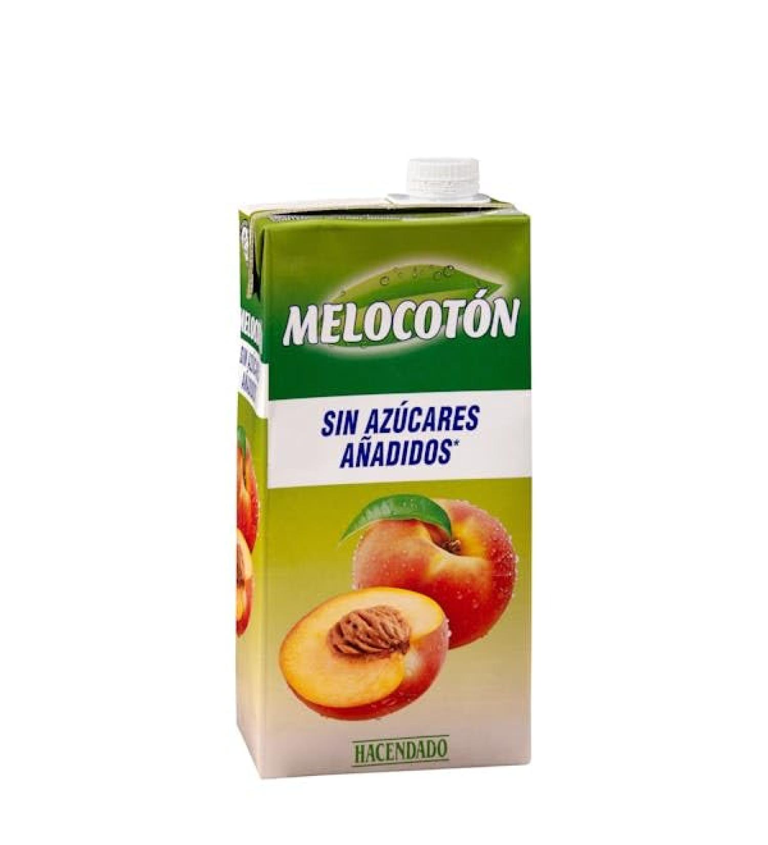 Boisson la p che Hacendado sans sucres ajout s lot de 6 Brique 1 L