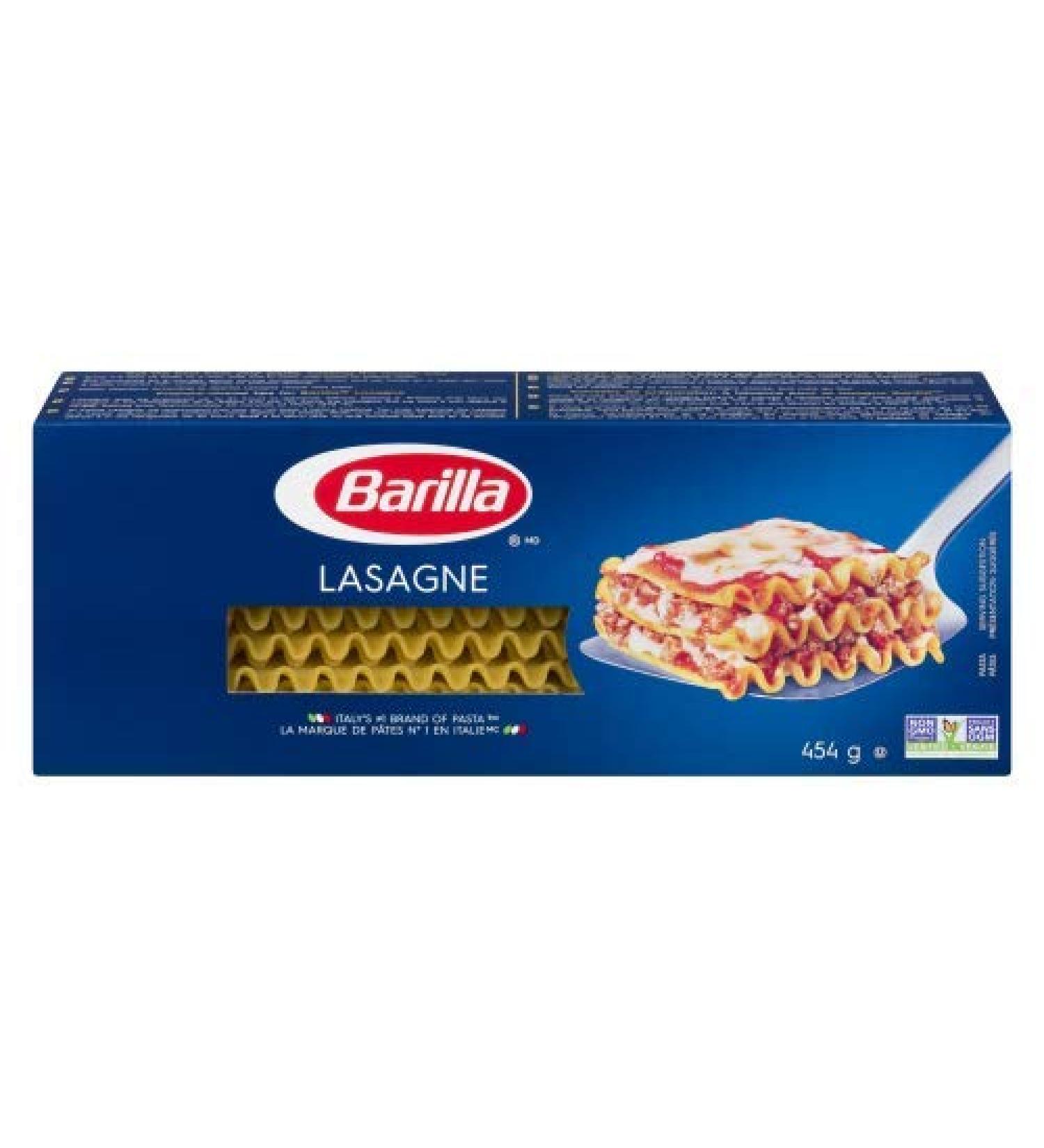 Barilla Pasta Wavy Lasagne - 454 Grams per Unit (Pack of 12 Units) - Buy Online on GoSupps.com