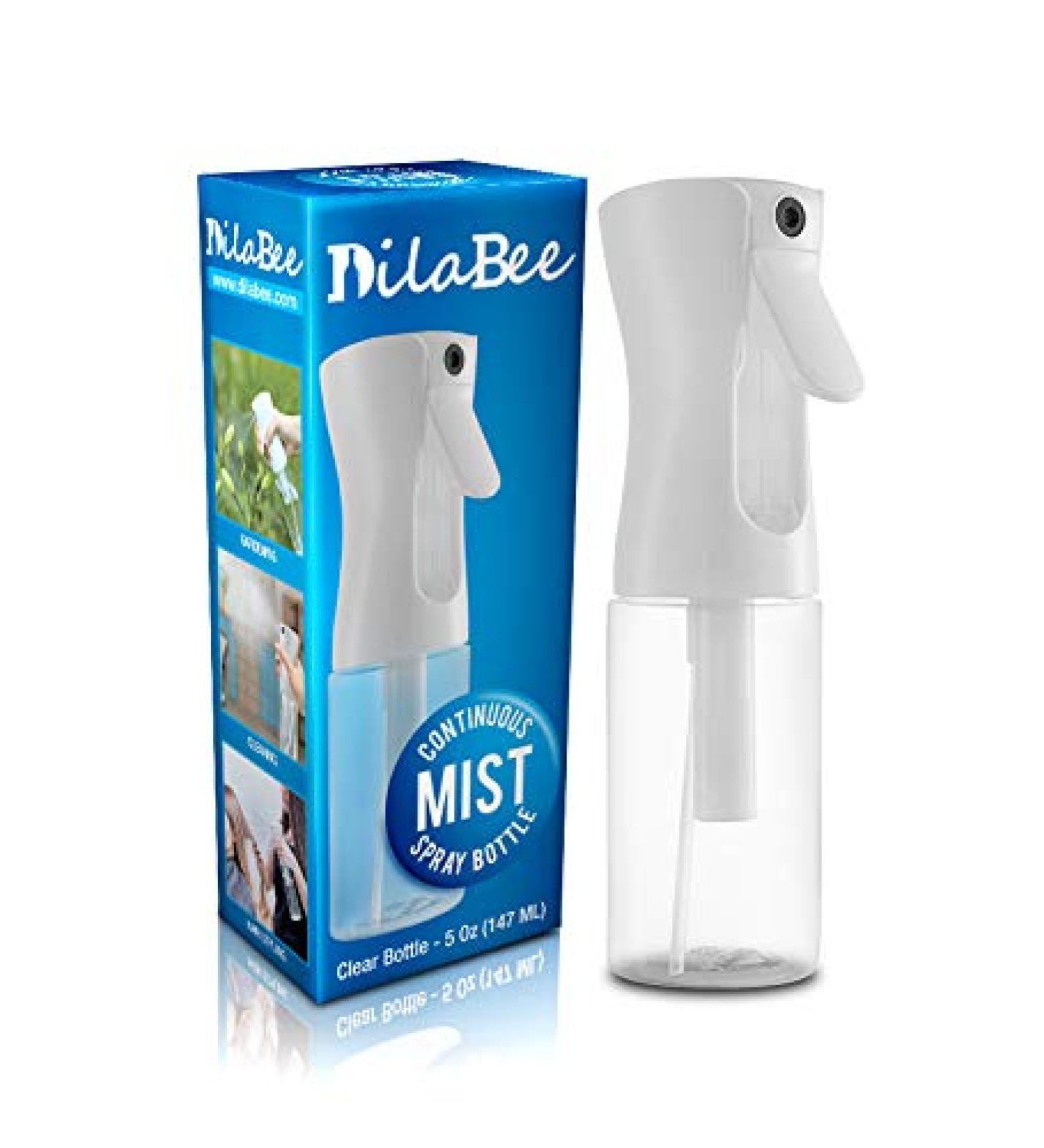 DilaBee 5 Oz Continuous Mist Spray Bottle - Salon Quality Water Misting Sprayer - BPA Free - Stylist Spray Mister - Buy Online on GoSupps.com