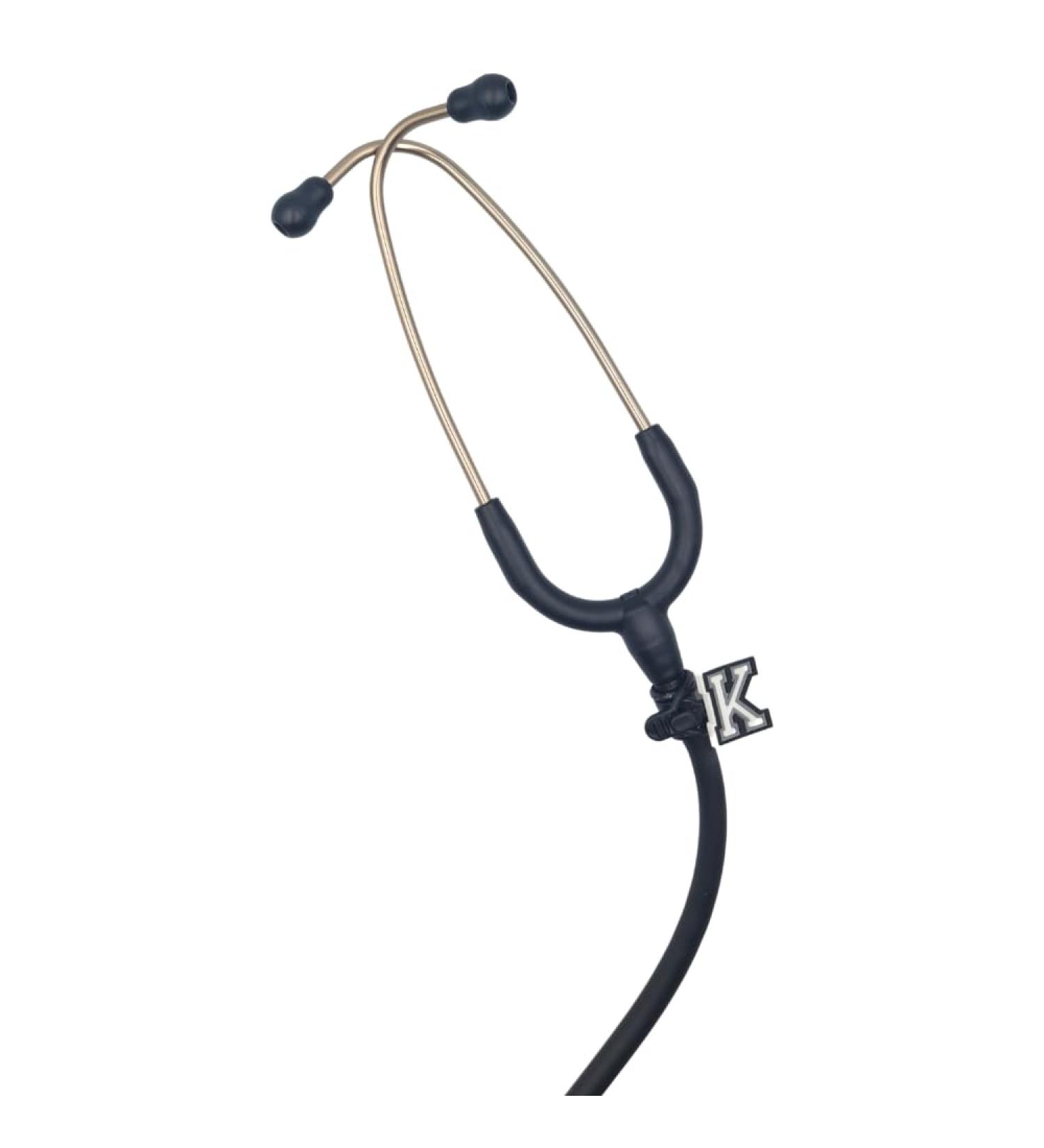 Stethoscope Charms - letter white K - Medical Gift