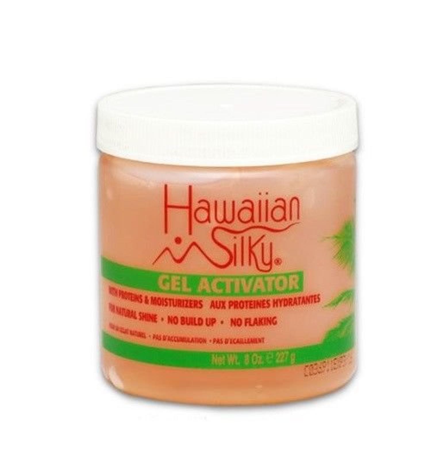Hawaiian Silky Curl Gel Activator 8 oz | Flake-Free Treatment with Natural Protein Extracts | Moisturizes Dry & Damaged Hair | For Color Treated Hair | Ideal for Men, Women & Kids - Buy Online on GoSupps.com