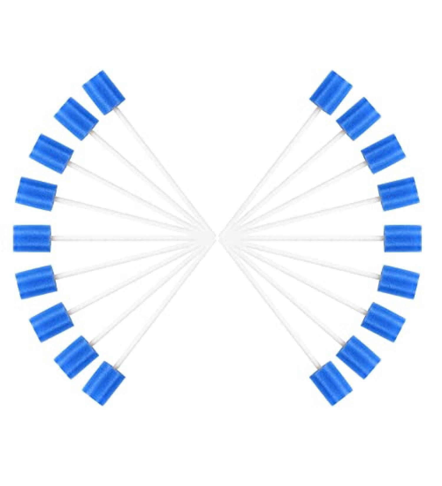 Oral Swabs 50 Pack - Disposable Dental Care Sponge for Men & Women | Toothbrush Sponge | Oral Cleaning (Blue) - Buy Online on GoSupps.com