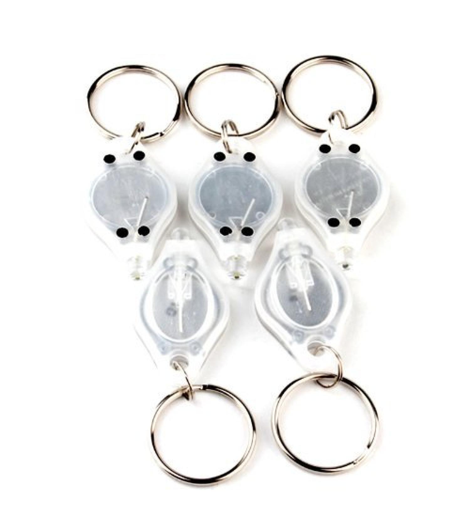 Aeromdale 10 Pack Transparent 22000MCD Mini LED Flashlight Torch Light Lamp Keychain - Buy Online on GoSupps.com