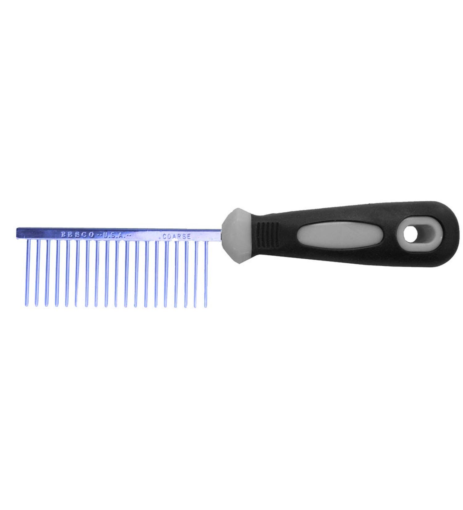 Resco Professional Antistatic Dog & Cat Comb - Coarse Candy Blue - Ideal for Fur Care Steel Pencils & Rough Tooth Spacing | International Shipping Available - Buy Online on GoSupps.com