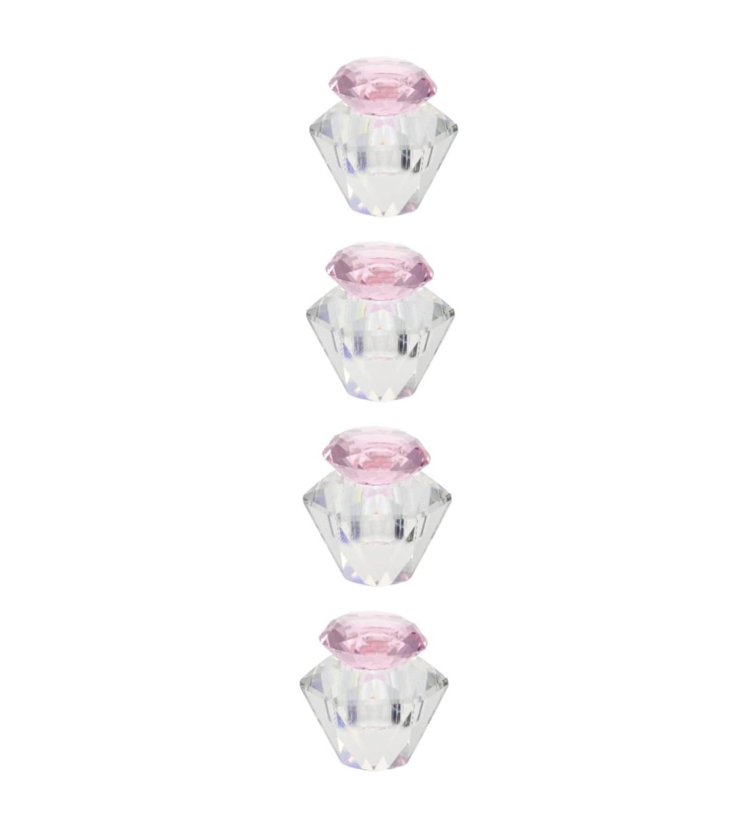minkissy 4 Pcs Nail Art Crystal Cup Glass Containers with Lids Crystal Dappen Dish Cups Diamond Dappen Dish Clear Container Manicure Nail Art Bowl Nail Cup White Crystal Plate Cup 5.5x5.5cmx4pcs Pinkx4pcs - Buy Online on GoSupps.com