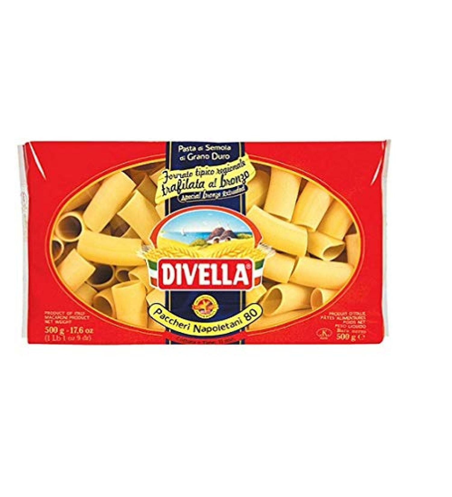 Pasta Divella 100 Italiaans N 80 Neapolitan Paccheri 500 gr